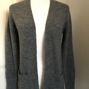 Old Navy Women's Gray “Tweed-y” Open-Front Cardigan Sweater Pockets Size XS.
